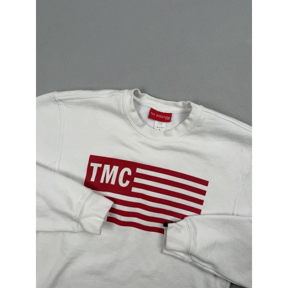 The Marathon Clothing Sweatshirt Mens S White TMC Flag Nipsey Crewneck